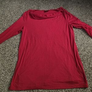 Fashion Bug Vibrant Red Long Sleeve Top